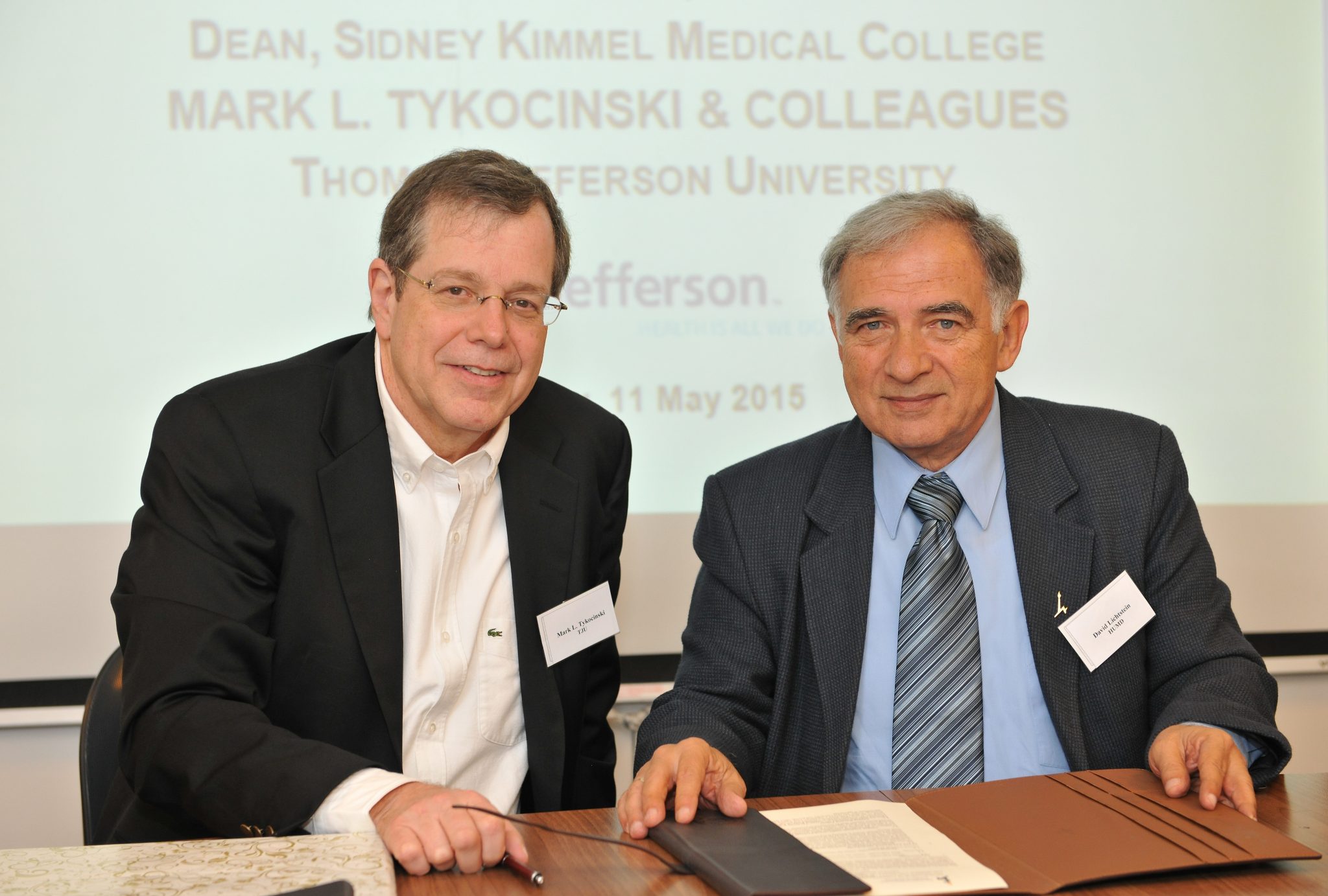 Thomas Jefferson University and HU's Faculty of Medicine pledge cooperation