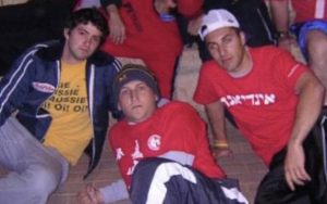 Kaplowitz and friends Ari Derman and Jonathan Plaut hanging out in Jerusalem in 2005