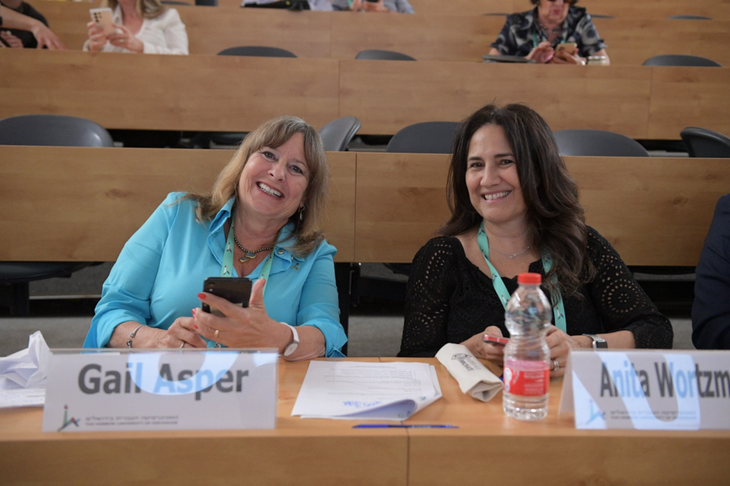 Gail Asper, Chair of the Asper Foundation; and Anita Wortzman, President of the Asper Foundation, at the 2023 Asper Prize presentation.Credit: Bruno Sharvit 