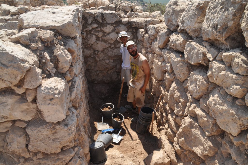 A close-up of one of the city walls (individuals are not named)Credit: Yossi Garfinkel 