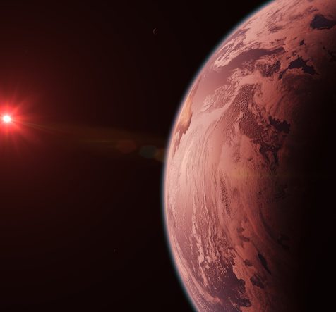 TRAPPIST-1D is a small exoplanet orbiting a cooling Red Dwarf Star.